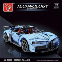Thumbnail for Building Blocks Tech MOC Super Sports Racing Car Bricks Toys T5027A Construction Set Toys - 2