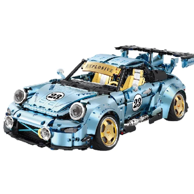 Building Blocks Tech MOC Supercar Porsche 911 RWB Bricks Toys T5036B - 1