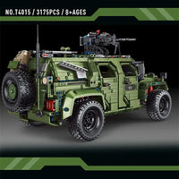 Thumbnail for Building Blocks Tech MOC SUV Off Road Warrior Armored Car Bricks Toy T4015 - 3