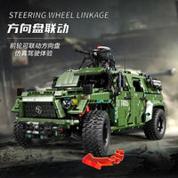 Thumbnail for Building Blocks Tech MOC SUV Off Road Warrior Armored Car Bricks Toy T4015 - 10