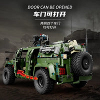 Thumbnail for Building Blocks Tech MOC SUV Off Road Warrior Armored Car Bricks Toy T4015 - 9