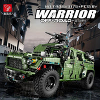 Thumbnail for Building Blocks Tech MOC SUV Off Road Warrior Armored Car Bricks Toy T4015 - 8