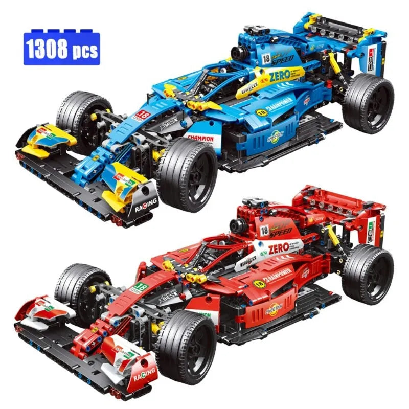 Building Blocks Tech MOC T2019 F1 Alternate Super Racing Car Bricks Toys Construction Set Toys - 2