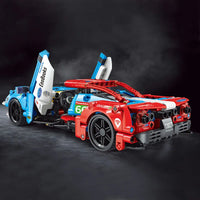 Thumbnail for Building Blocks Tech MOC T3027 Super Sports Racing Car Bricks Toys - 3