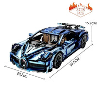 Thumbnail for Building Blocks Tech MOC T5004 Bugatti Divo Racing Car Bricks Toys Construction Set Toys - 3
