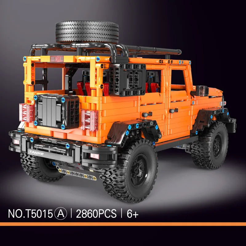 Building Blocks Tech MOC T5015 Off-Road SUV AWD Tank 300 Car Bricks Toys - 3