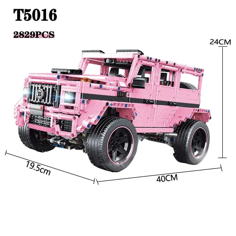Building Blocks Tech MOC T5016B King Kong Barbie Off-Road SUV Bricks Toy - 8