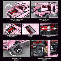Thumbnail for Building Blocks Tech MOC T5016B RC Off-Road SUV King Kong Barbie Bricks Toy Construction Set Toys - 4