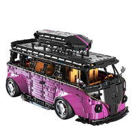 Thumbnail for Building Blocks Tech MOC T5022B Electroplated Camper Van Bus Bricks Toys - 1