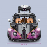 Thumbnail for Building Blocks Tech MOC T5022B Electroplated Camper Van Bus Bricks Toys - 3