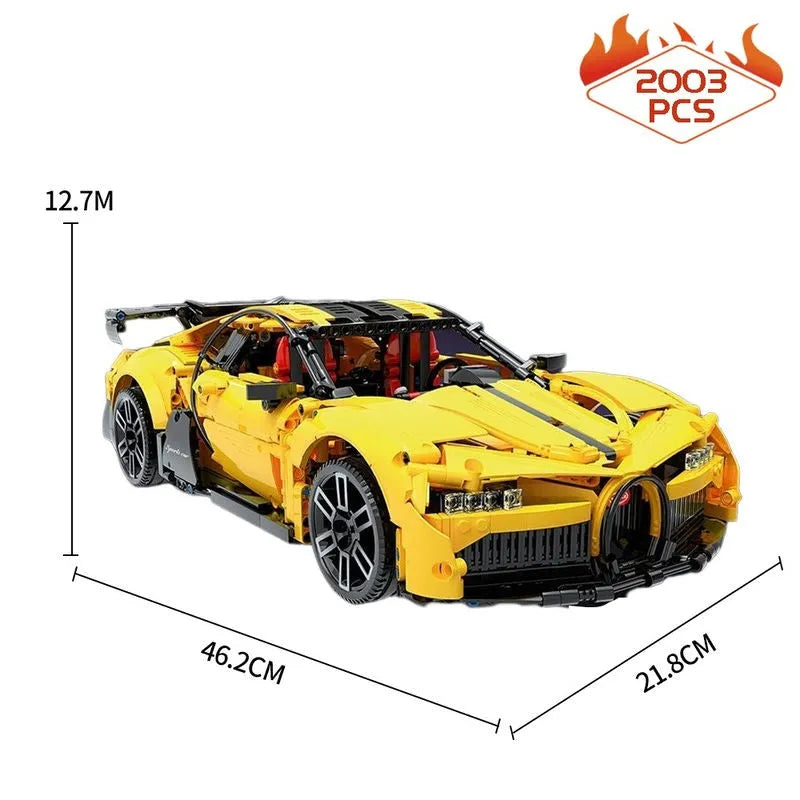 Building Blocks Tech MOC T5027B Supercar Hyper Racing Car Bricks Toys Construction Set Toys - 6