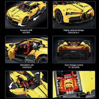 Thumbnail for Building Blocks Tech MOC T5027B Supercar Hyper Racing Car Bricks Toys Construction Set Toys - 5