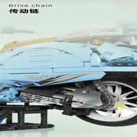 Thumbnail for Building Blocks Tech MOC Vespa Classic 300 Motorcycle Bricks Toy T4025A - 5