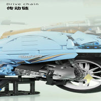 Thumbnail for Building Blocks Tech MOC Vespa Classic 300 Motorcycle Bricks Toy T4025A Construction Set Toys - 5