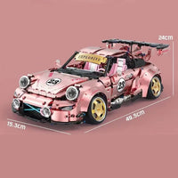 Thumbnail for Building Blocks Tech Motorized RC Porsche 911 RWB Supercar Bricks Toy T5036A - 6