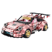 Thumbnail for Building Blocks Tech Motorized RC Porsche 911 RWB Supercar Bricks Toy T5036A Construction Set Toys - 11