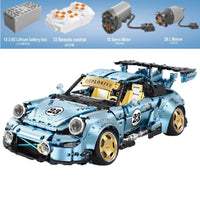 Thumbnail for Building Blocks Tech T5036B RC Motorized Porsche 911 RWB Supercar Bricks Toy - 1