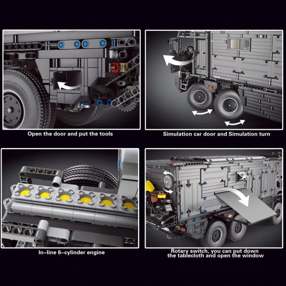 Building Blocks Technical MOC RV Off-Road Heavy Truck Bricks Toys T4009 - 5
