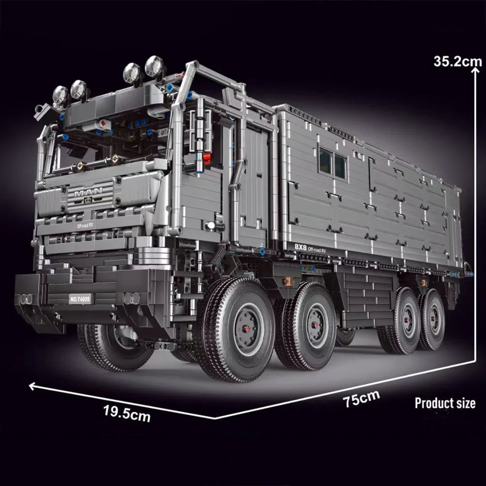 Building Blocks Technical MOC RV Off - Road Heavy Truck Bricks Toys T4009 - 12