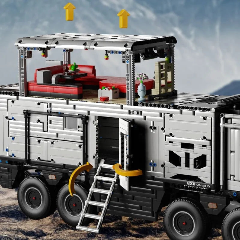 Building Blocks Technical MOC RV Off - Road Heavy Truck Bricks Toys T4009 - 8