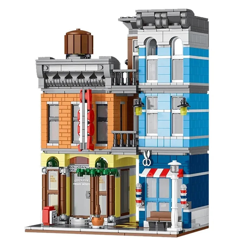 Building Blocks City Street Detective Agency Office Bricks Toy - 1
