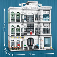 Thumbnail for Building Blocks Building Blocks MOC Expert City Street Hospital Bricks Toy Construction Set Toys - 2