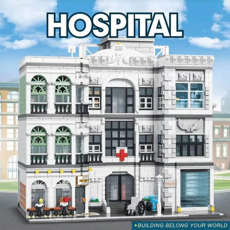 Building Blocks MOC Expert City Street Hospital Bricks Toy - 5