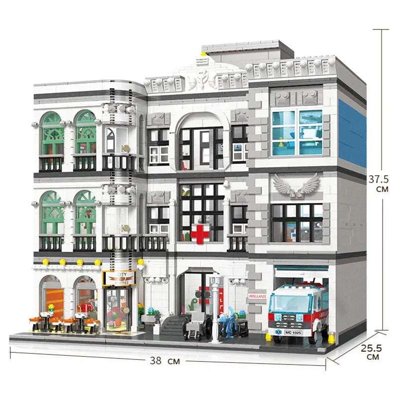 Building Blocks Building Blocks MOC Expert City Street Hospital Bricks Toy Construction Set Toys - 1