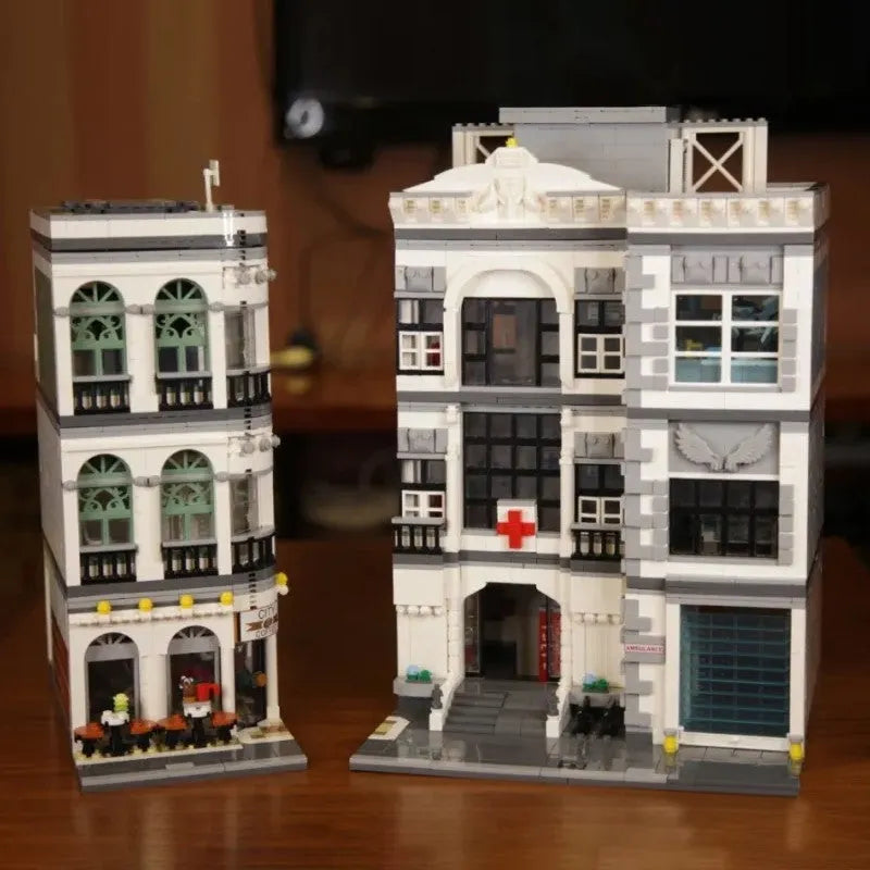Building Blocks Building Blocks MOC Expert City Street Hospital Bricks Toy Construction Set Toys - 4