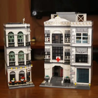 Thumbnail for Building Blocks Building Blocks MOC Expert City Street Hospital Bricks Toy Construction Set Toys - 4