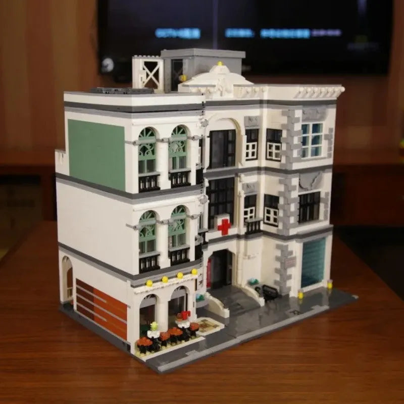 Building Blocks Building Blocks MOC Expert City Street Hospital Bricks Toy Construction Set Toys - 7