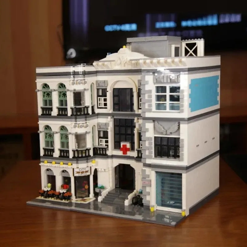 Building Blocks MOC Expert City Street Hospital Bricks Toy - 10
