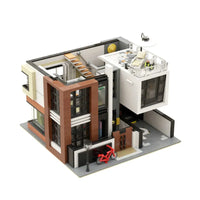 Thumbnail for Building Blocks City Experts Street MOC Brown Modern Villa Bricks Toy 10204 - 4