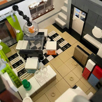 Thumbnail for Building Blocks City Experts Street MOC Brown Modern Villa Bricks Toy 10204 - 12