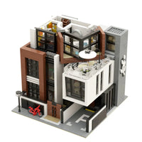 Thumbnail for Building Blocks City Experts Street MOC Brown Modern Villa Bricks Toy 10204 - 3