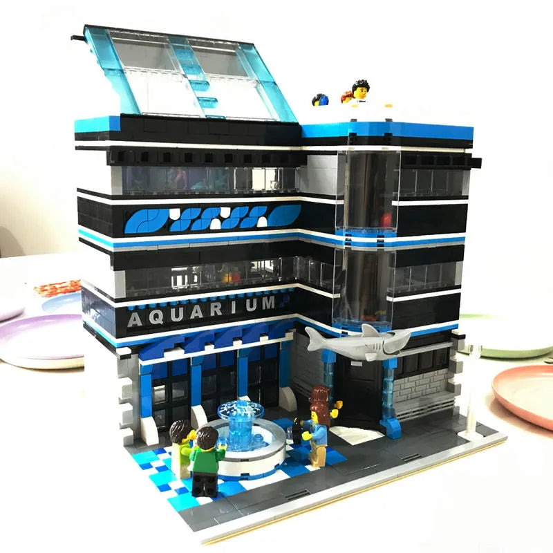 Building Blocks City Street MOC Aquarium Ocean Museum Bricks Toys - 9