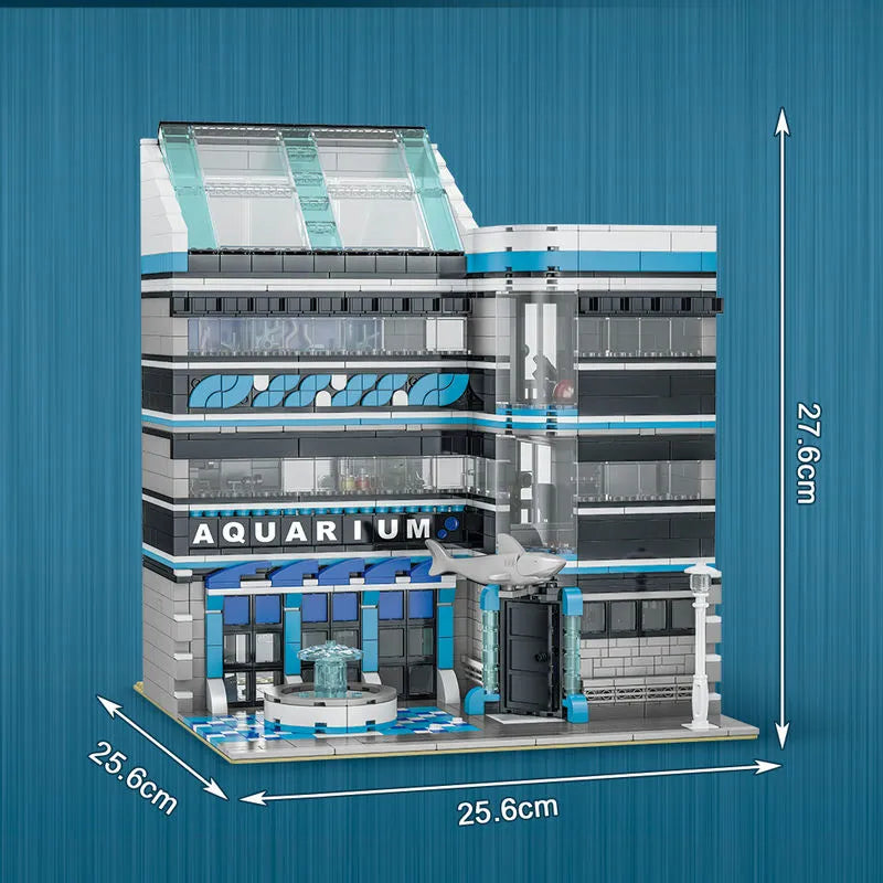 Building Blocks City Street MOC Aquarium Ocean Museum Bricks Toys - 6