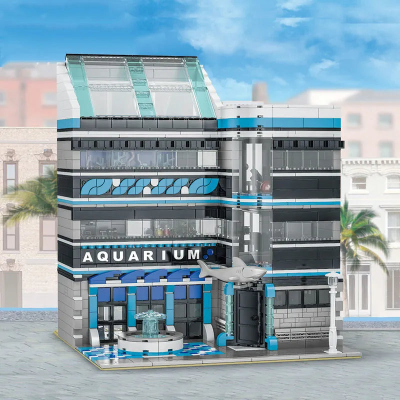 Building Blocks City Street MOC Aquarium Ocean Museum Bricks Toys - 3