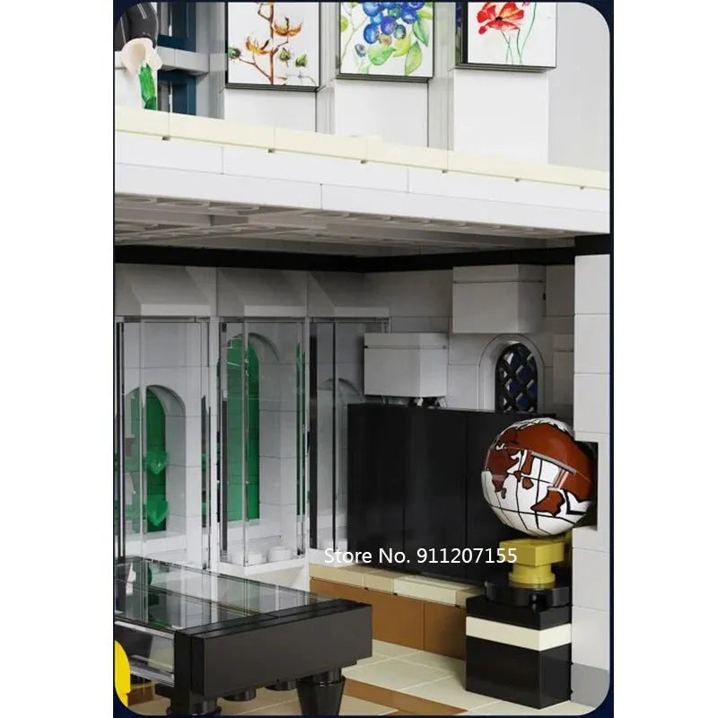 Building Blocks City Street MOC Set Art Gallery Showcase LED Bricks Toy 10201 Construction Set Toys - 12