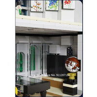 Thumbnail for Building Blocks City Street MOC Set Art Gallery Showcase LED Bricks Toy 10201 - 12