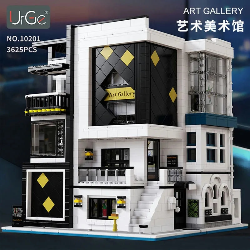 Building Blocks City Street MOC Set Art Gallery Showcase LED Bricks Toy 10201 Construction Set Toys - 2
