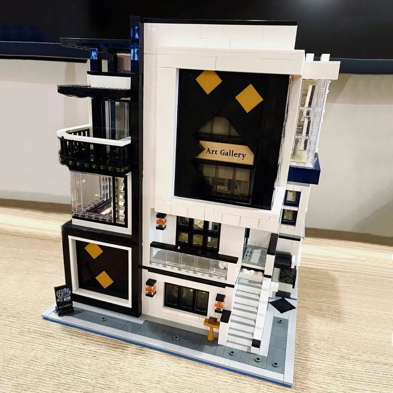 Building Blocks City Street MOC Set Art Gallery Showcase LED Bricks Toy 10201 Construction Set Toys - 1