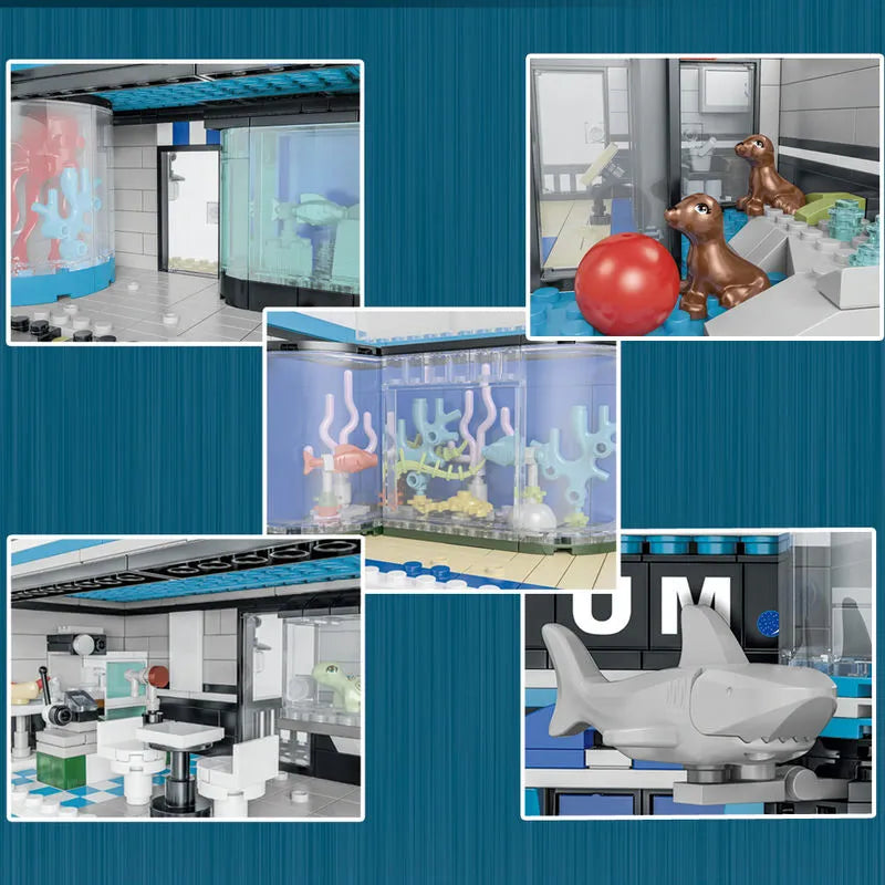 Building Blocks MOC 10186 City Street Expert Ocean Museum Bricks Toy Construction Set Toys - 14