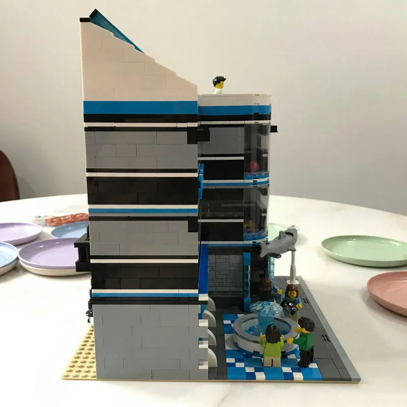 Building Blocks MOC 10186 City Street Expert Ocean Museum Bricks Toy Construction Set Toys - 10