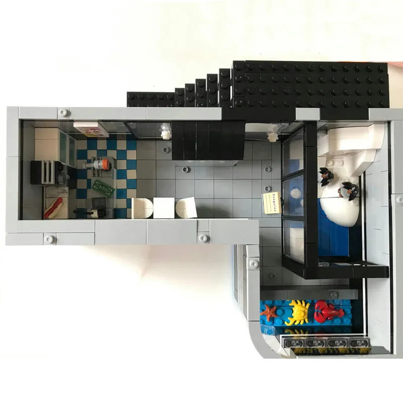 Building Blocks MOC 10186 City Street Expert Ocean Museum Bricks Toy - 11