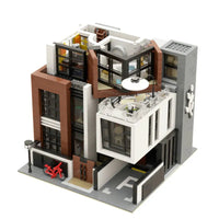 Thumbnail for Building Blocks MOC City Expert Street Brown Modern Villa Bricks Toys 10204 - 5
