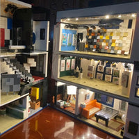 Thumbnail for Building Blocks MOC City Street Art Gallery Showcase LED Bricks Kids Toys - 10
