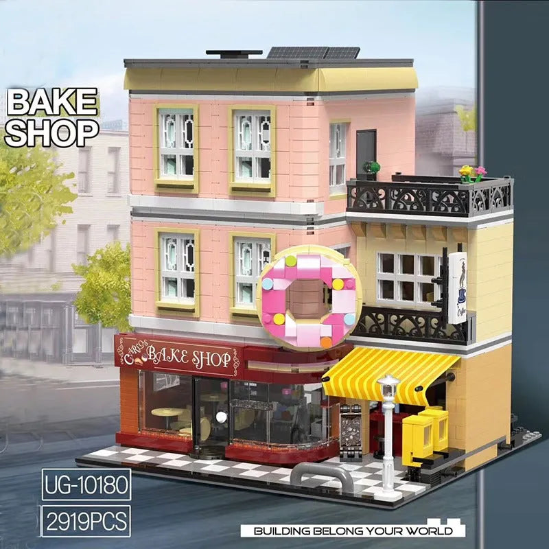 Building Blocks MOC City Street Expert Bakery Shop Bricks Toy 10180 - 2