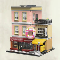 Thumbnail for Building Blocks MOC City Street Expert Bakery Shop Bricks Toy 10180 - 16