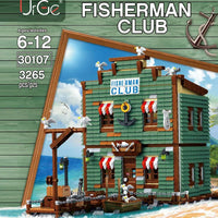 Thumbnail for Building Blocks MOC City Street Expert Fisherman Club House Bricks Toy 30107 - 8